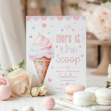 Iskräm Heres the scoop Pastel 1:a födelsedag
