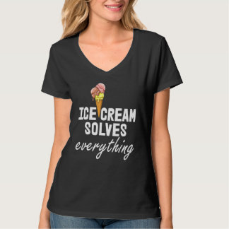 Iskräm löser allt iskräm Kärlek Manar Par T Shirt