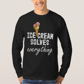 Iskräm löser allt iskräm Kärlek Manar Par T Shirt