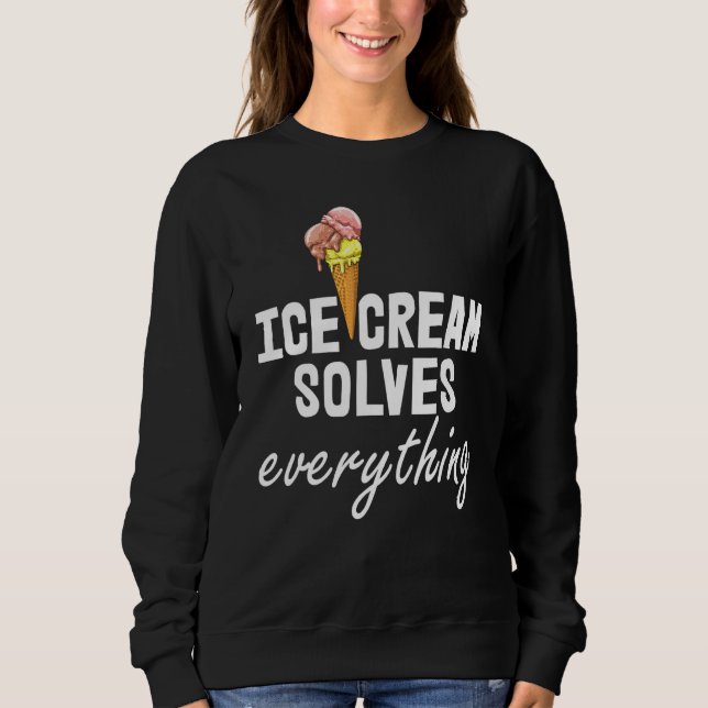Iskräm löser allt iskräm Kärlek Manar Par T Shirt (Framsida)