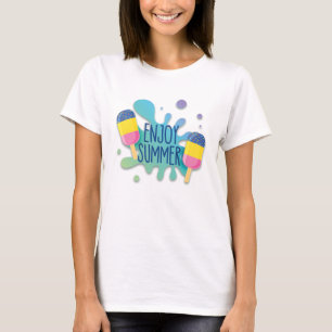 Iskräm med Vatten Stänk/skuggeffekt T Shirt