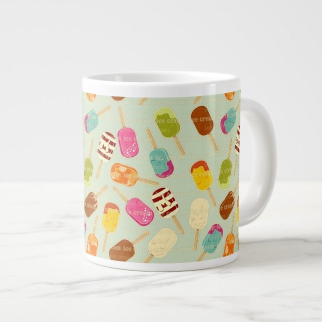Iskräm Mönster Jumbo Mugg (Framsida höger)