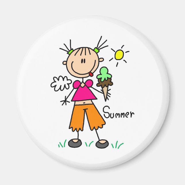 Iskräm på en Hett, sommardagsmagnet Magnet (Framsidan)