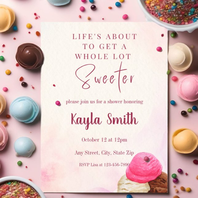 Iskräm Shower Inbjudan (Skapare uppladdad)