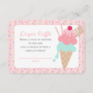 Iskräm Sundae Sprinkled with Kärlek Diaper Raffle Tilläggskort