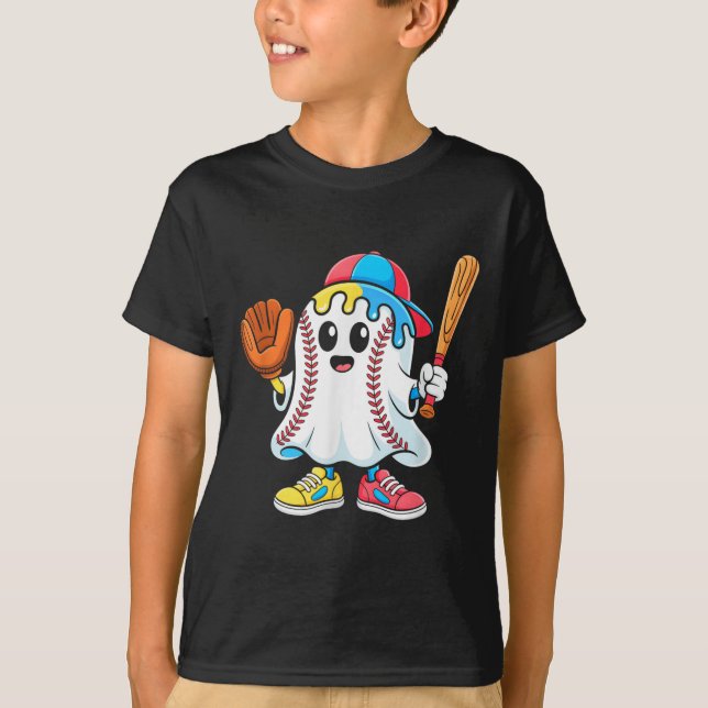 Iskräppost Drip Ghost Baseball Spots Baseball Drif T Shirt (Framsida)