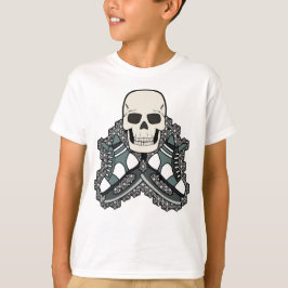 Iskridsko Skelett Jolly Roger Piratflagga T Shirt