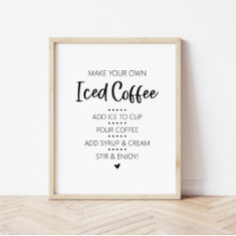 Iskylt för Iced Coffee Bar Poster