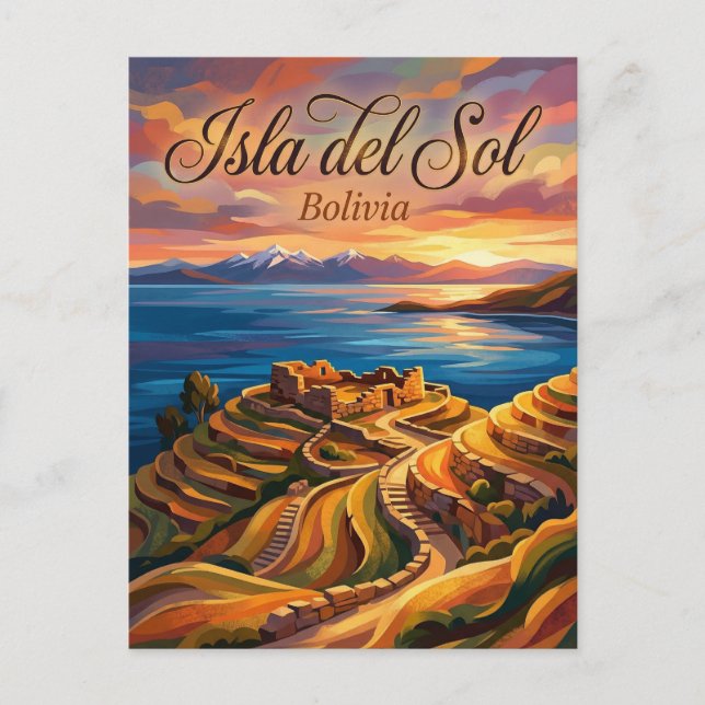 Isla del Sol Bolivia Vykort (Framsida)