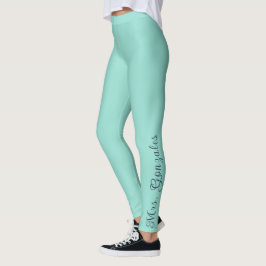 Isla Havsglas & Midnattsblå Kustbröllop Leggings