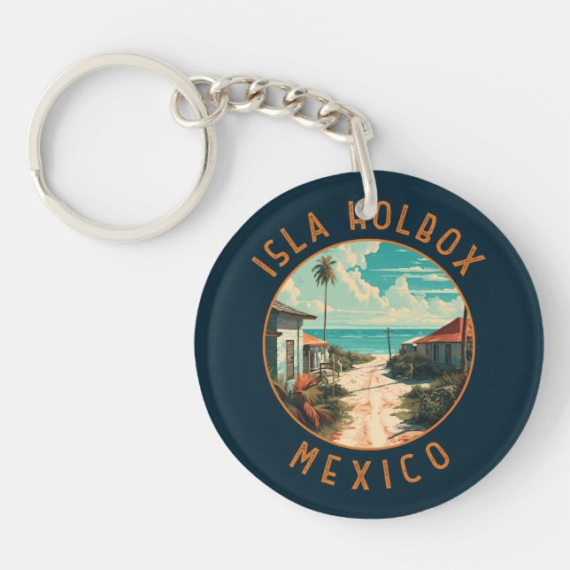 Isla Holbox Mexico Travel Art Vintage (Framsidan)