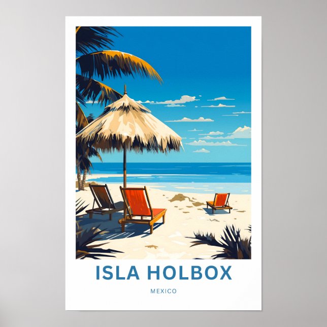 Isla Holbox Mexico Travel Skriv ut Poster (Framsidan)