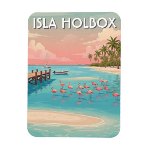 Isla Holbox Mexiko Resa Strand Magnet