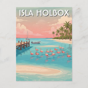 Isla Holbox Mexiko Resa Strand Vykort