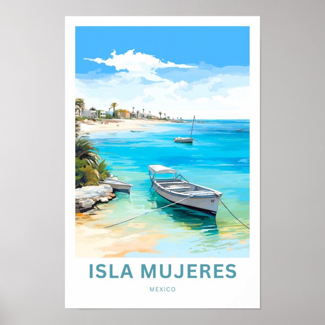 Isla Mujeres Mexico Travel Skriv ut Poster (Framsidan)