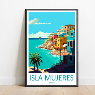 Isla Mujeres Resa Print Väggkonst Isla Mujeres Wa