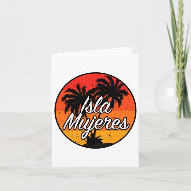 Isla Mujeres Vacation Travel Souvenir Gift Kort (Framsida)