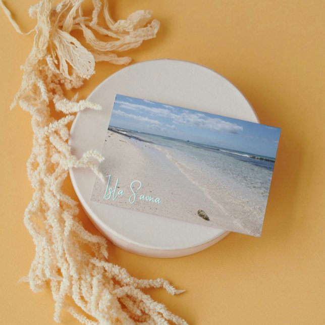 Isla Saona - Karibien Beach med Seashell Vykort (Skapare uppladdad)