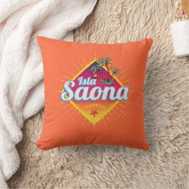 Isla Saona Karibien Dominikanska republiken Retro Kudde