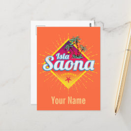 Isla Saona Karibien Dominikanska republiken Retro Vykort