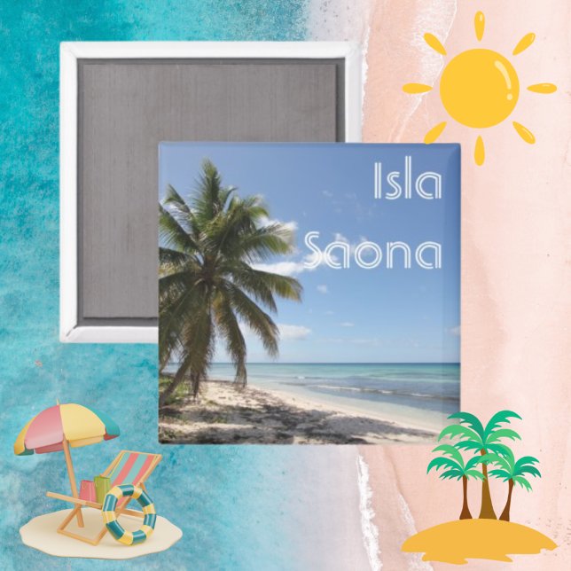 Isla Saona Karibien Paradise Beach Magnet (Skapare uppladdad)