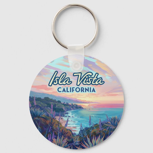 Isla Vista California Santa Barbara Goleta College Nyckelring (Framsida)