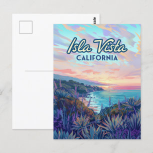 Isla Vista California Santa Barbara Goleta College Vykort