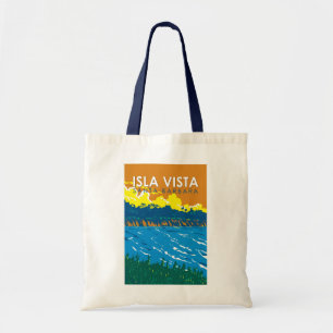 Isla Vista California Travel Art Vintage Tygkasse