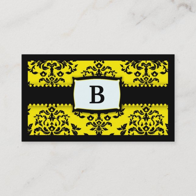 Isläggning för 311 Monogram på tårtan - bi Visitkort (Framsida)