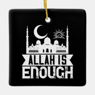 Islam - Allah är nog Julgransprydnad Keramik