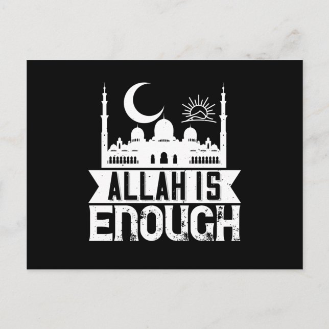 Islam - Allah är nog Vykort (Framsida)