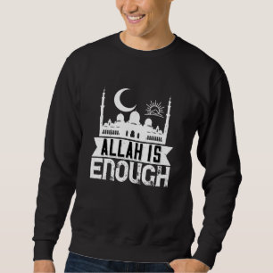 Islam - Allah är tillräckligt Lång Ärmad Tröja