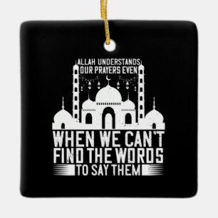 Islam - Allah förstår våra böner Julgransprydnad Keramik
