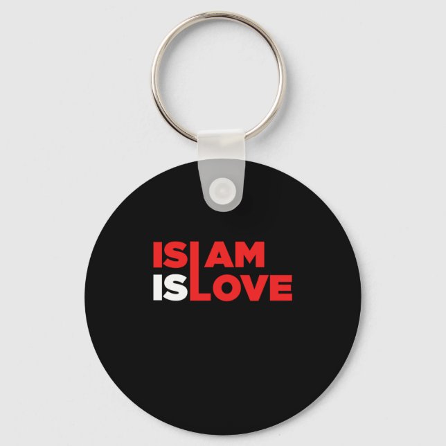 Islam är Kärlek muslim Allah Hajj Mecca Mosque Gif Nyckelring (Framsida)