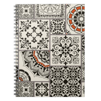Islam Arabiska Majolica Tiles Patchwork Anteckningsbok