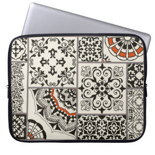 Islam Arabiska Majolica Tiles Patchwork Laptop Fodral