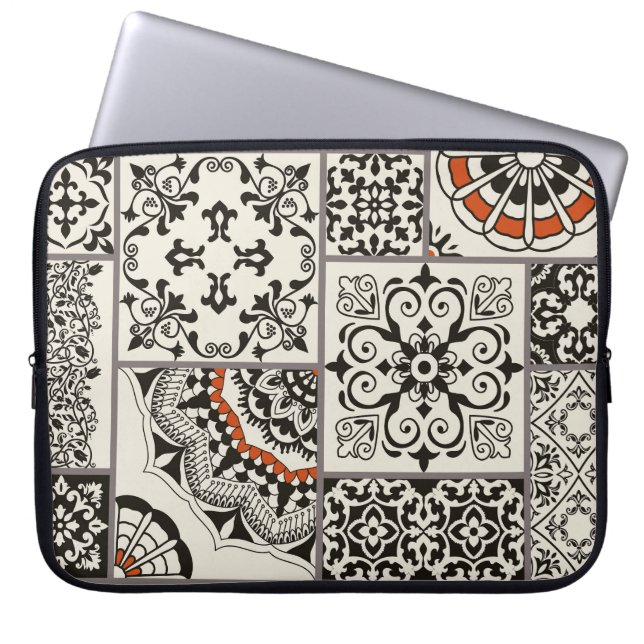 Islam Arabiska Majolica Tiles Patchwork Laptop Fodral (Framsidan)