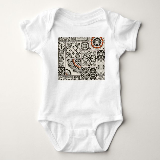 Islam Arabiska Majolica Tiles Patchwork T Shirt (Framsida)