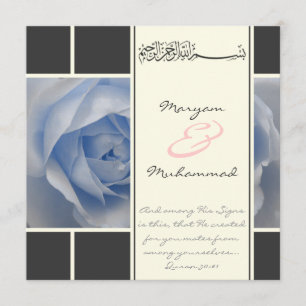 Islam blue ro förlovning muslim inbjudan
