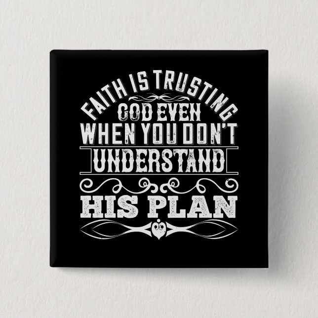 Islam - Faith litar på Gud Knapp (Framsida)