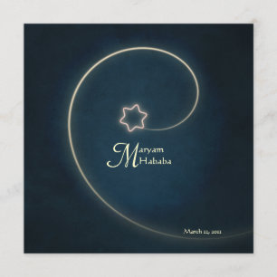 Islam Islamic baby, född Aqiqah, nattstjärna Inbjudningar