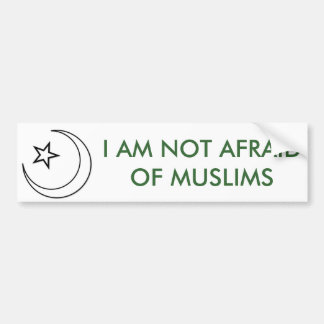 islam, jag är inte rädd för muslimer bildekal