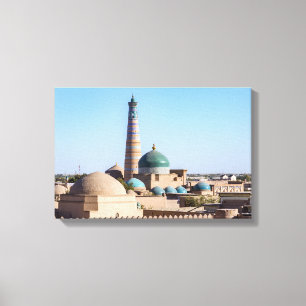 Islam Khodja Minaret & moské - Khiva, Uzbekistan Canvastryck