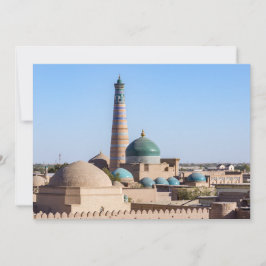 Islam Khodja Minaret & mosque - Khiva, Uzbekistan Inbjudningar
