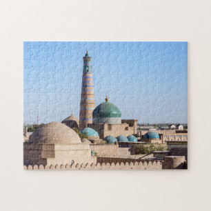 Islam Khodja Minaret & mosque - Khiva, Uzbekistan Pussel