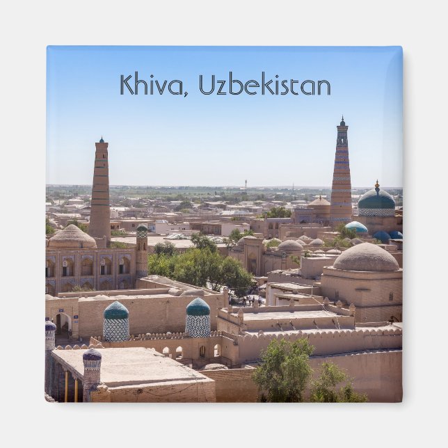 Islam Khodja Mosque och Citadel Kunya-ark-Khiva Magnet (Framsidan)