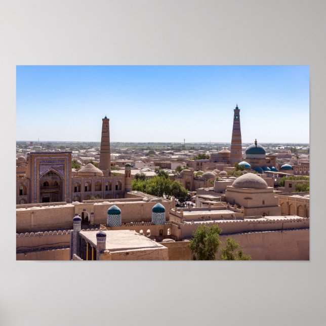 Islam Khodja Mosque och Citadel Kunya-ark-Khiva Poster (Framsidan)