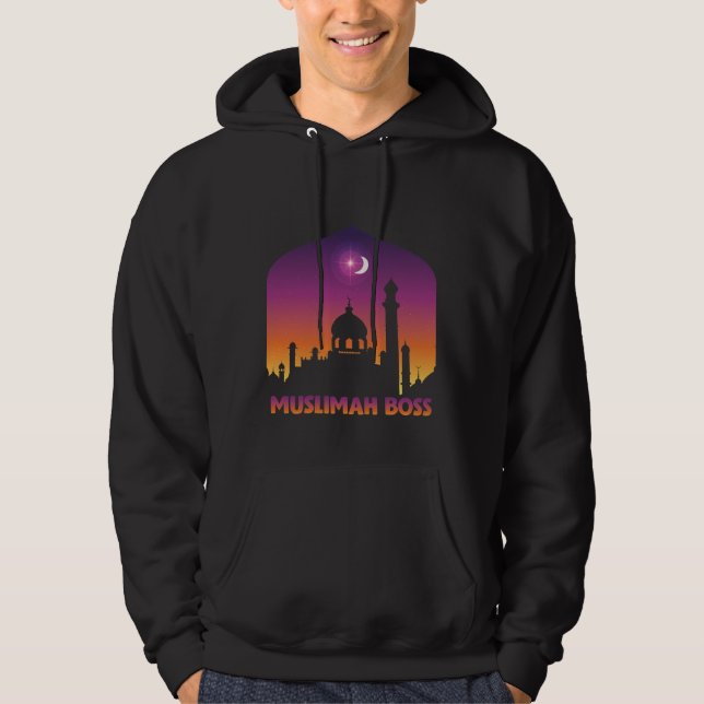 Islam Muslimah Chef Religiösa Arabiska muslimer Hoodie (Framsida)
