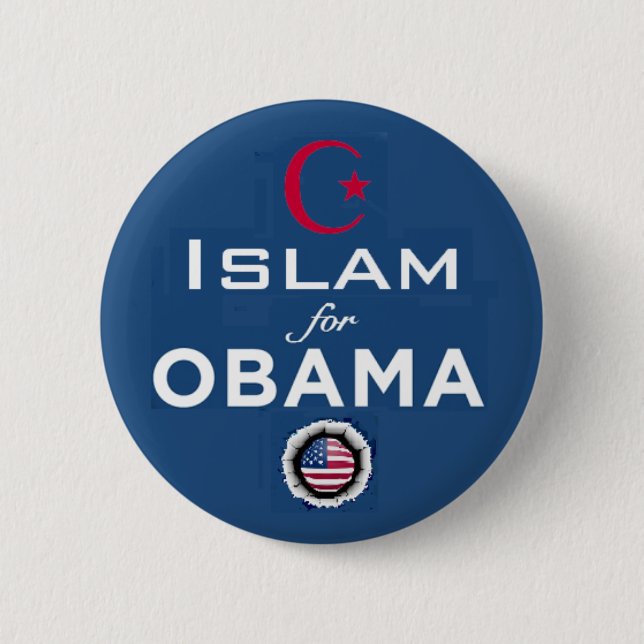 ISLAM Obama knäppas Knapp (Framsida)