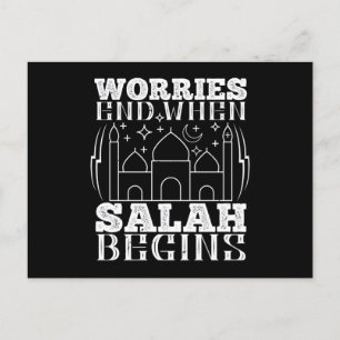 Islam - Oron slutar när Salah börjar Vykort